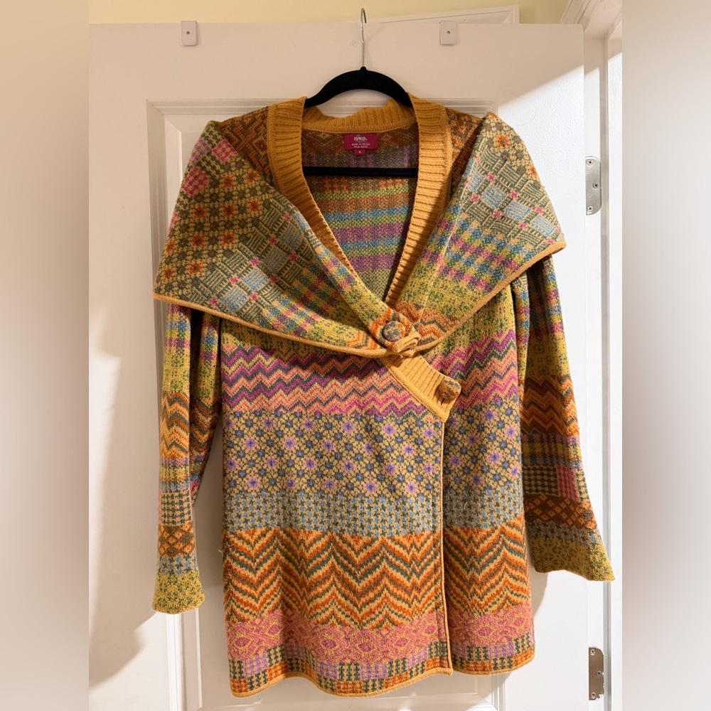 IVKO Autumn Tones wool Knit Cardigan- Anthropologie- small - Picture 3 of 5